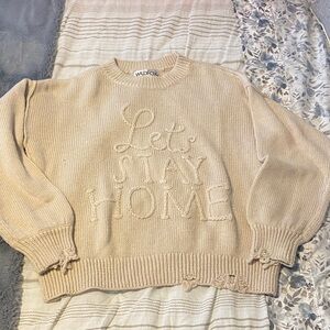 Wildfox Let’s Stay Home Crew Neck Sweater